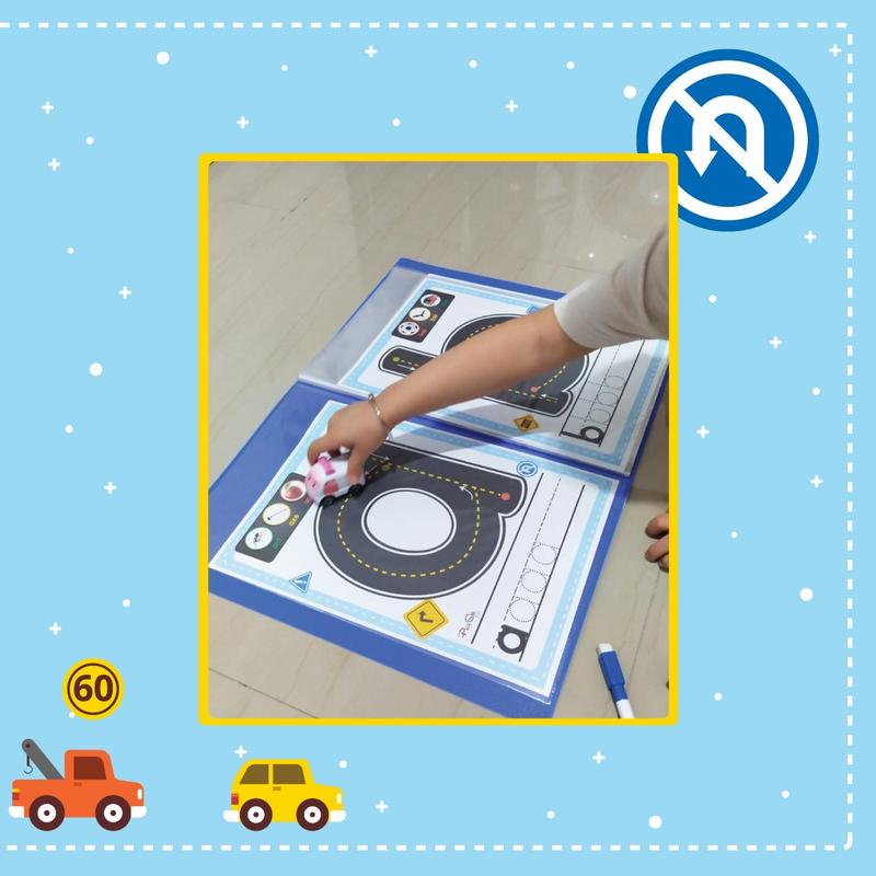 Phonics alphabet road tracing, worksheet wipeable menulis huruf, - Shop ...