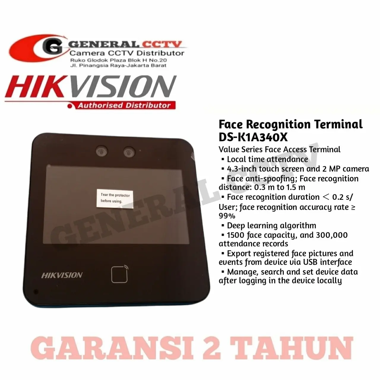 HIKVISION DS K1A340X ACCES CONTROL FACE RECOGNITION TERMINAL