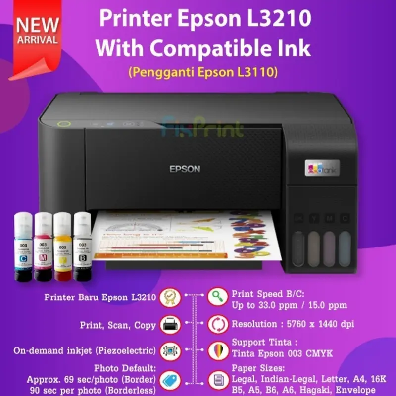 printer epson L3210 print scan fotokopi resmi 1
