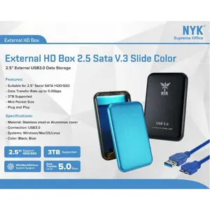 NYK SSD HDD Enclosure 2.5" SATA USB 3.0 Case External
