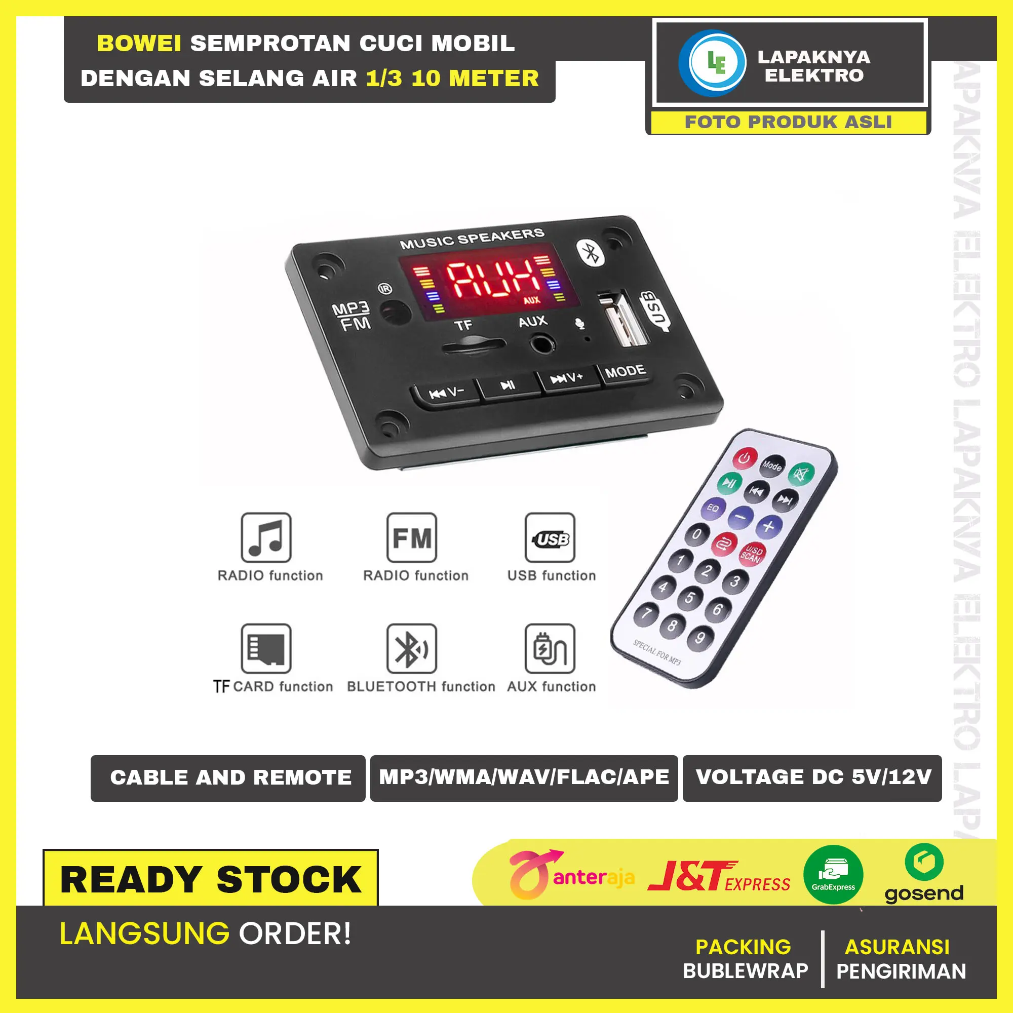 MP3 Player Board with Bluetooth USB SD Card FM Radio Decoder D106BT