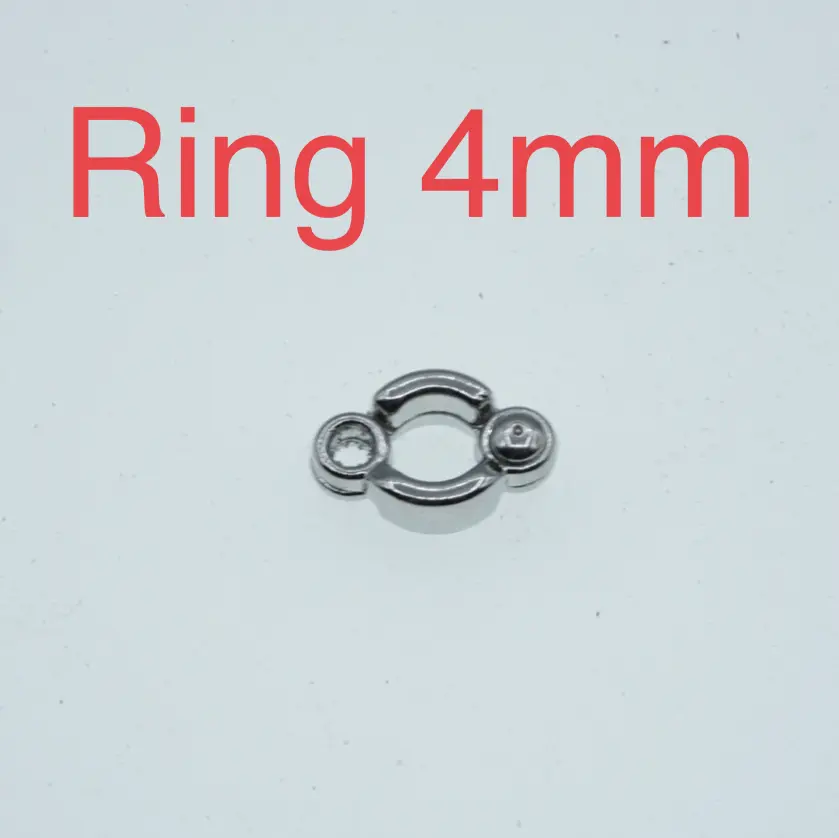 Ring 4mm Kaki Burung 4 mm Gelang Cincin Rantai Bird Leg Foot Ring Pigeon Parrot Training - SKU 2.007.0226 - 03542 Silver