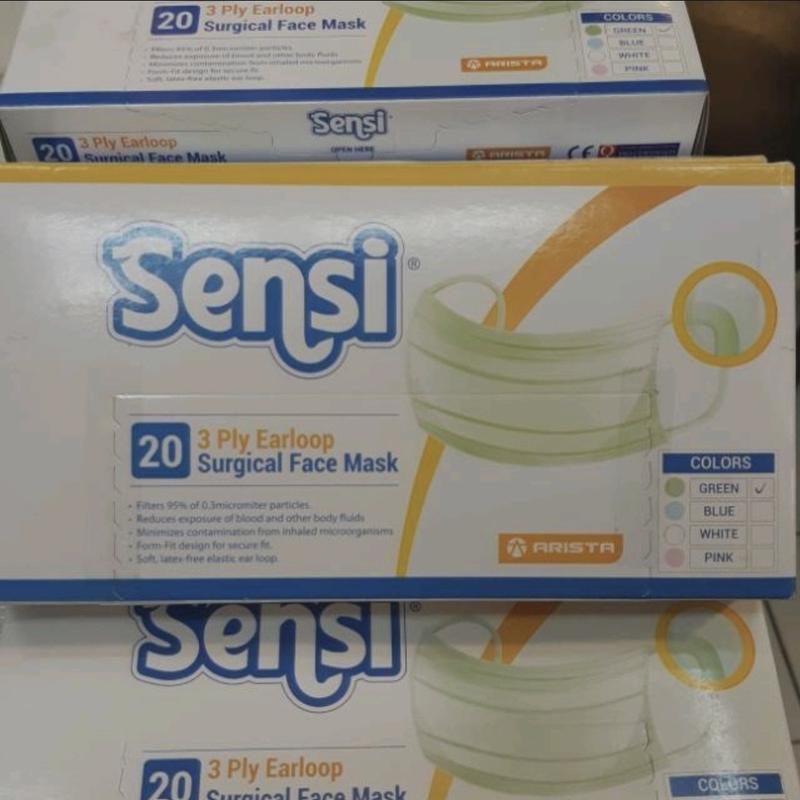 Masker Sensi Mask 3 Ply earloop Surgical Mask isi 20 - Shop | Tokopedia
