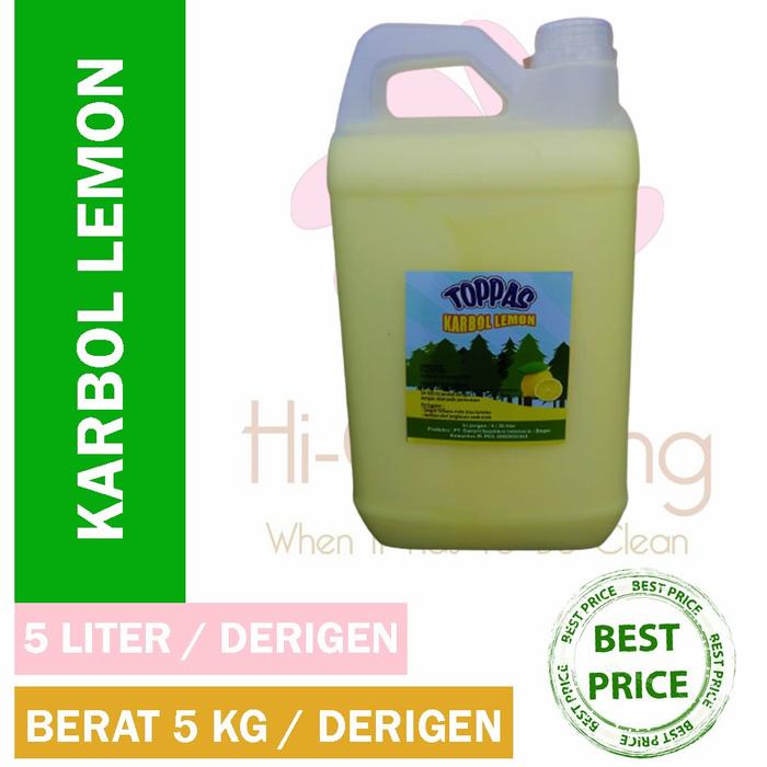 Gambar Karbol Lemon Toppas 5 Liter Murah Berkualitas dari HiCleaning Jakarta Barat Tokopedia