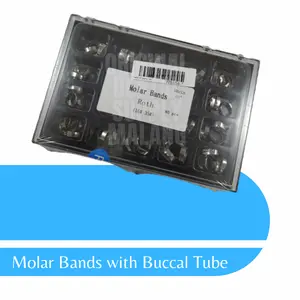 Dental Orthodontic Molar band with Buccal tube Ortho Assorted