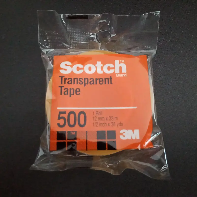 selotip bening 3M Scotch 500 Transparent Tape - 12 mm x 33 M 1