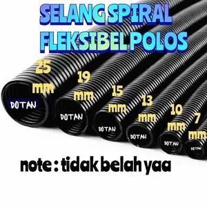 (7mm) SELANG SPIRAL FLEKSIBEL POLOS KABEL MOBIL MOTOR LISTRIK CONDUIT