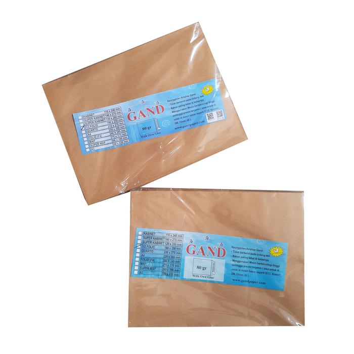 Gambar Gand Amplop Coklat Kraft Polos Seal 1/2 Folio 19cm x 25cm isi 100 Pcs dari CENTRO TRADING Kota Bandung Tokopedia