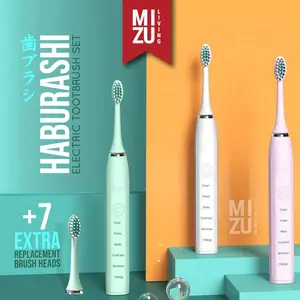 MIZU HABURASHI Electric Toothbrush Set Sikat Gigi Elektrik Dewasa USB