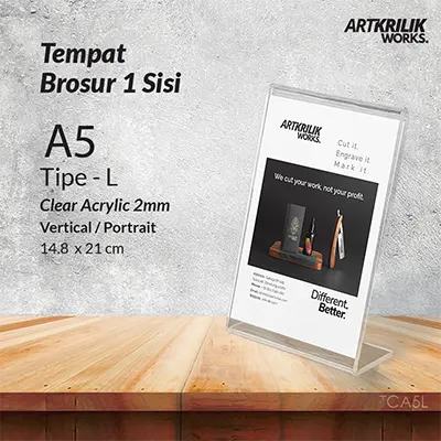 QR CODE STAND |RAK BROSUR| TENT CARD ACRYLIC UKURAN A5