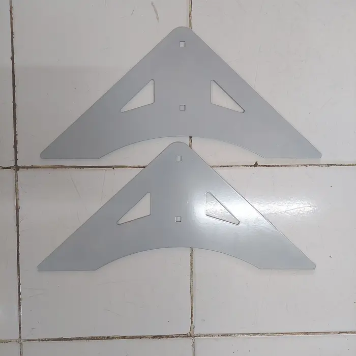 Gambar Standing Bracket / Bracket Kaki Slim Light Box - Neon Box Tipis - abu abu silver dari SLIMLITE Kota Surabaya 5 Tokopedia