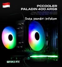 Gambar PCCooler PALADIN 400 ARGB - 4 Heatpipe Air CPU Cooler for Intel & AMD dari Duta Mandiri Infokom Kota Administrasi Jakarta Pusat 5 Tokopedia