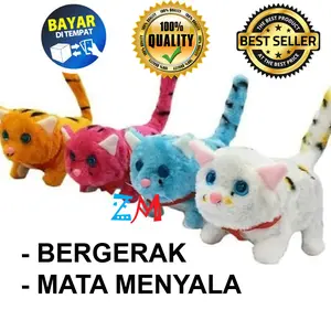 Mainan Anak Robot Kucing Bergerak Suara dan Lampu
