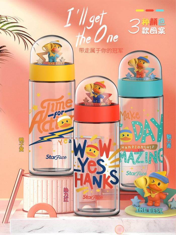 Gambar Botol Minum Kaca 310ML SFC-615 Stainless - Merah dari Ollahomeliving Kota Bogor 5 Tokopedia