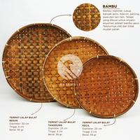 Gambar Tempat Lalap Bulat Anyaman Bambu - Besar 30 cm dari Rajawali Kraftindo Kota Surabaya 2 Tokopedia