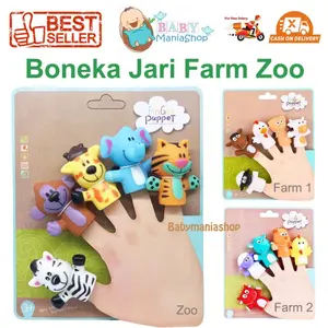 Boneka Jari Binatang Peternakan PREMIUM Finger Puppets 5in1 FARM Zoo
