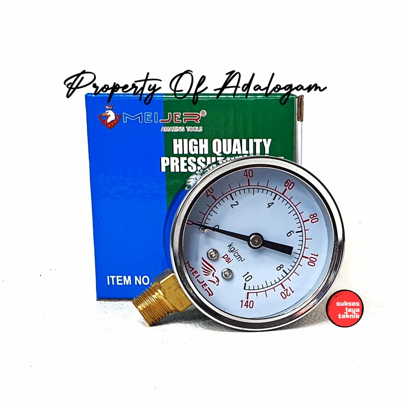 MEIJER Manometer Alat Ukur Tekanan Angin Pressure Gauge 2,5 Inch