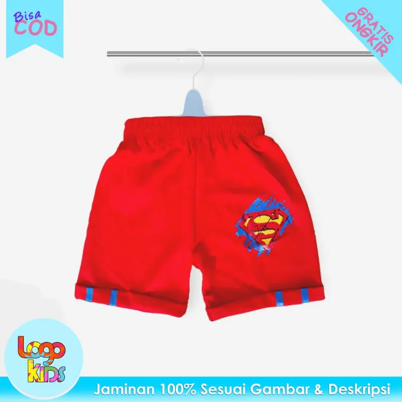 LOGOKIDS Celana Pendek Anak Laki-Laki Bahan Kaos 4 Motif 1-10 Tahun 2