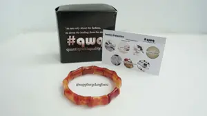 Gelang Batu GARNET ORANGE TULANG limited batu manau asli natural akik