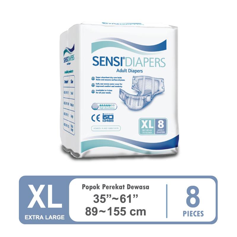 SENSI ADULT DIAPERS XL8 - Popok Perekat Dewasa