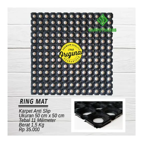 Keset Karpet Karet Anti Slip Kamar Mandi Ring Mat Uk. 50 x 50 cm 11 mm