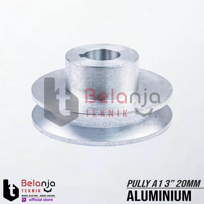 Gambar Pully Alumunium A 1 Jalur 3" As 20 mm Pulley Puli A1 3 Inch As 20mm dari Belanja Teknik Kota Bogor Tokopedia