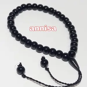 TASBIH GELANG BATU BLACK JEDE 6MM 33BUTIR