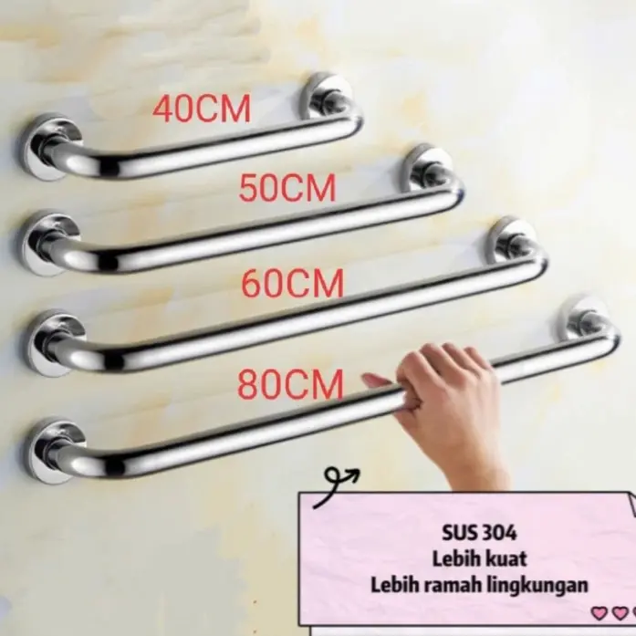 Handle bathtub / pegangan kamar mandi stainless / grib bar