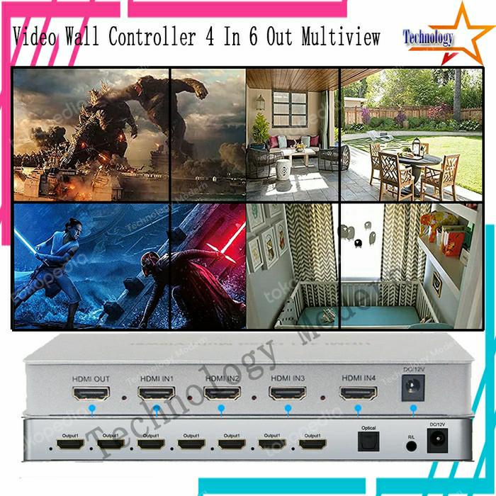 Video Wall Controller 3x2 2x3 Multiview 4 In 6 Out Support Big Screen