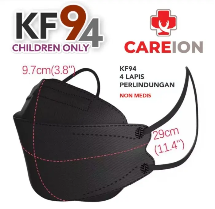 masker KF94 anak putih motif kf94 karakter anak masker kf94 hitam 1PCS 1