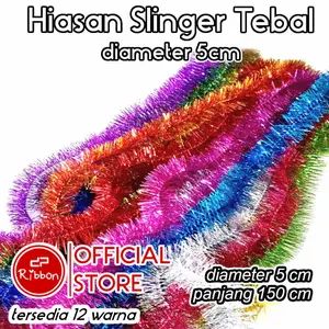 Slinger Tebal Polos Tinsel Hantaran Dekorasi Pesta Natal Selinger