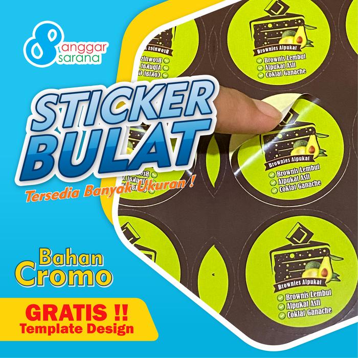 Jual Cetak Stiker Bulat Custom Label Kemasan Makanan Print Sticker ...