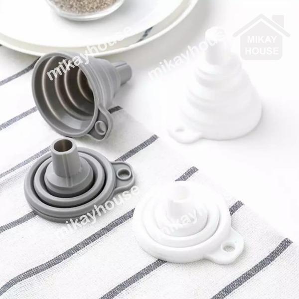 Corong Silikon Isi Ulang Sabun| Refill Air Minyak Portable Lipat 0