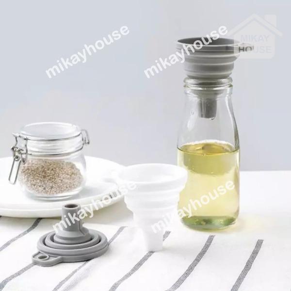 Corong Silikon Isi Ulang Sabun| Refill Air Minyak Portable Lipat 1