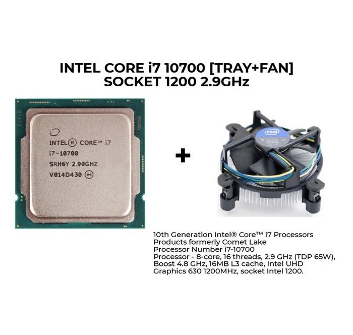 Gambar Intel Core i7 10700 Tray+ Fan 2.90GHz 8 Core 16 Thread - LGA1200 dari JnJ Online Kota Administrasi Jakarta Pusat Tokopedia