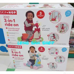Skip Hop Zoo 3 in 1 Ride On - Mainan Kuda kudaan Anak