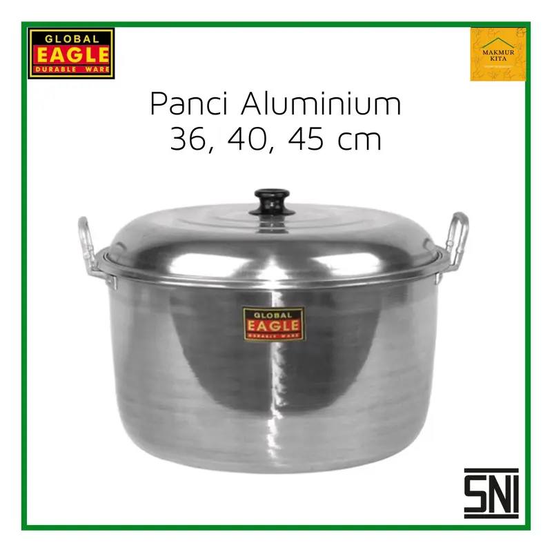 Panci Aluminium 33 36 40 45 CM Global Eagle Besar / Panci Besar Jawa Maspion / Panci Masak Jumbo 0