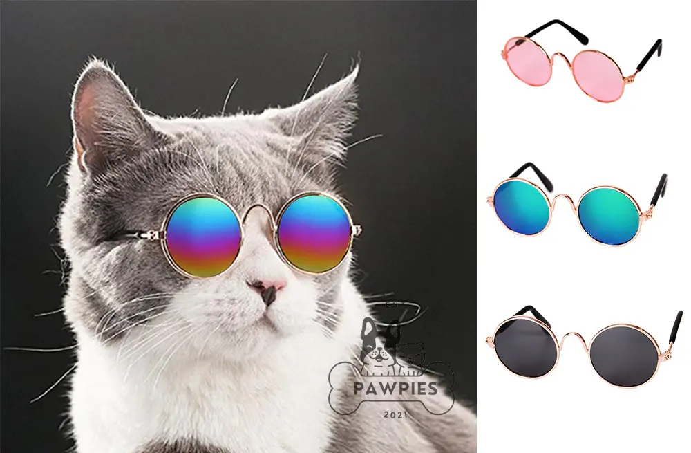 Aksesoris Kacamata Bulat Anjing Kucing Dog Cat Pet Glasses Sunglasses