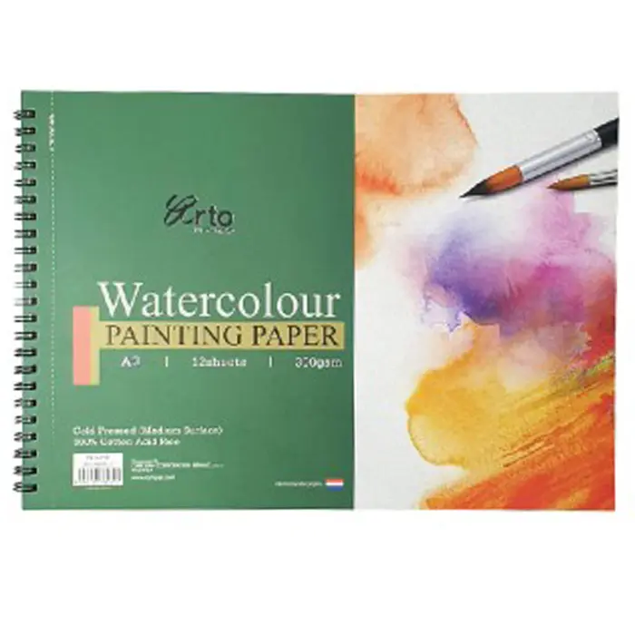 Gambar ARTO COTTON WATER COLOUR BOOK SPIRAL 300 GSM 12SHEETS dari LeevenCo Kota Surabaya 5 Tokopedia