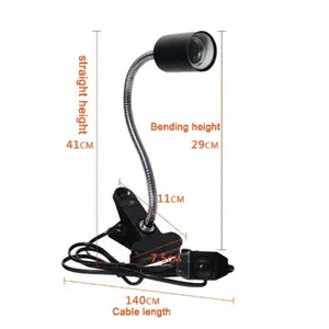 Fitting Lampu Jepit Reptil Flexibel 30cm NOMOY NJ-11 sampai 200w