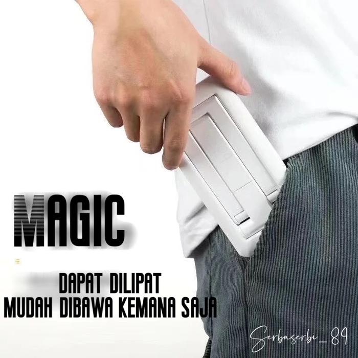 Gambar holder hp meja lipat mini HD28 folding desktop phone stand kursi duduk dari Lapaklaku89 Kota Administrasi Jakarta Utara Tokopedia