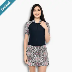 Baju renang wanita dewasa model rok celana motif queen anne