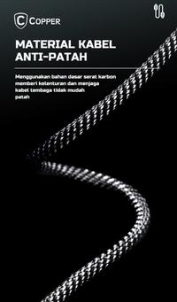 Gambar Copper Auto Disconnect Cable Chrome Series - Lightning iPhone dari Copper Samarinda Official Kota Samarinda 4 Tokopedia