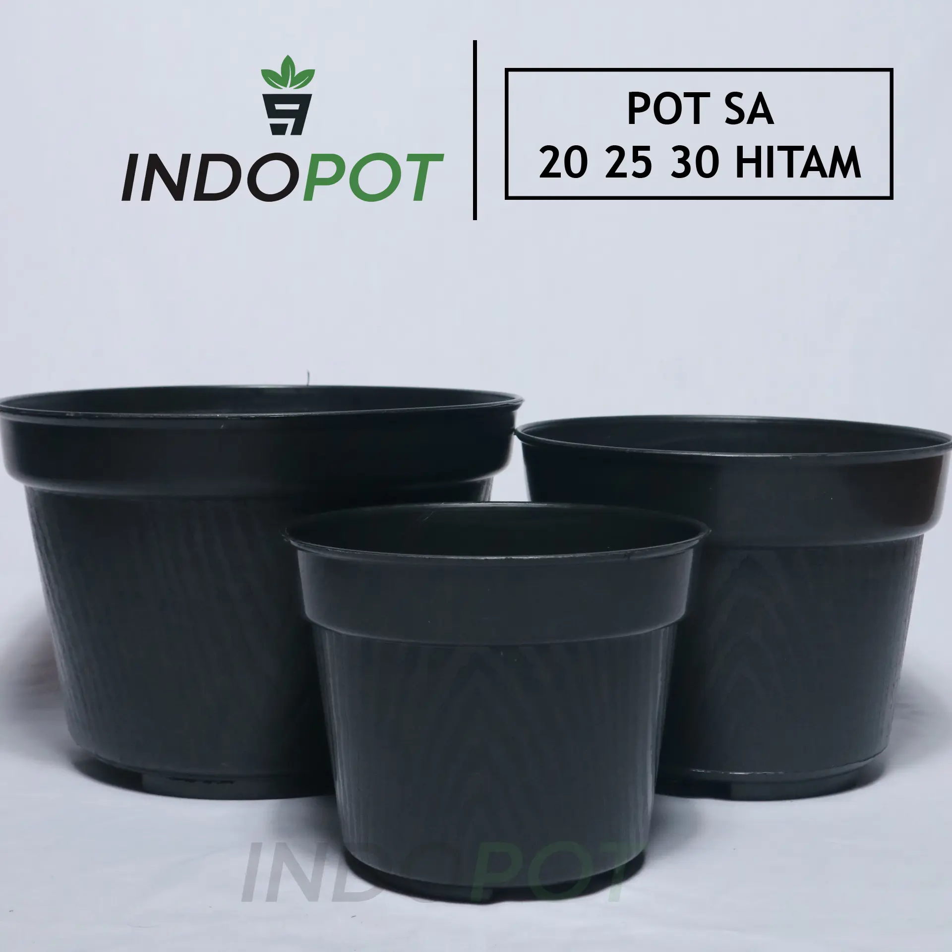 Pot Hitam Murah Terlaris Pot Tanaman Hias Dan Bunga Pot Bunga 20 25 30