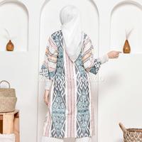 Gambar KI Outer Kimono Panjang Tenun Alesha Tosca - Abu-abu, 4 dari KainIndonesiaco Kota Administrasi Jakarta Timur 4 Tokopedia