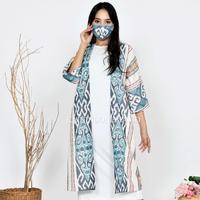 Gambar KI Outer Kimono Cardigan Panjang Tenun Alesha Tosca - Abu-abu, 4 dari KainIndonesiaco Kota Administrasi Jakarta Timur 4 Tokopedia