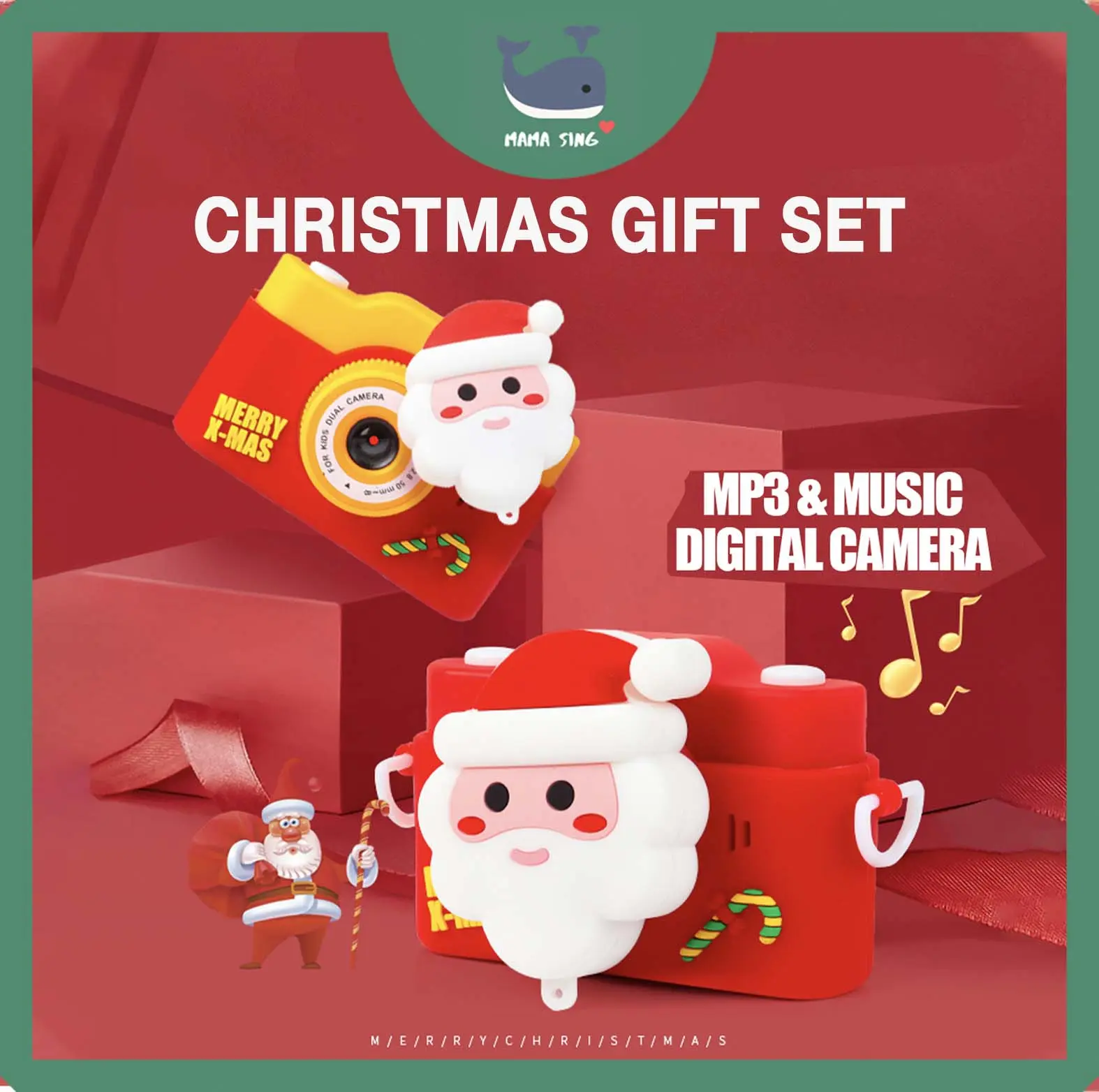 Mainan Kamera Digital Mini Anak - Christmas Gift Set Hadiah Natal Kids