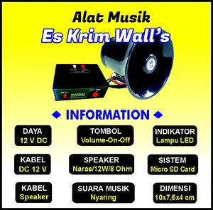 Jingle Melody Es Krim Wall's Alat Musik Jualan Es Krim Wall's