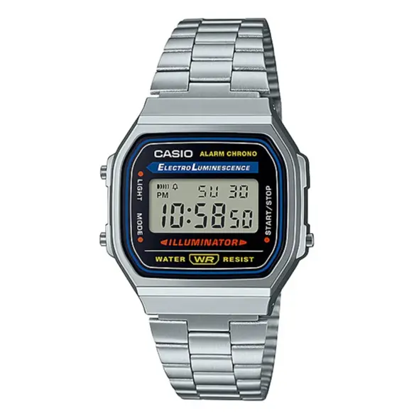 [Luxolite] CASIO Jam Tangan Pria Digital A168WA-1WDF/A168WA-1W/A168WA-1 Stainless Steel Strap A168WA 4