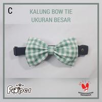 Gambar Kalung Anjing Dog Bow Tie Collar Bell Green Plaid Size M dan L - with bell, M dari Fooper Kota Administrasi Jakarta Barat 2 Tokopedia